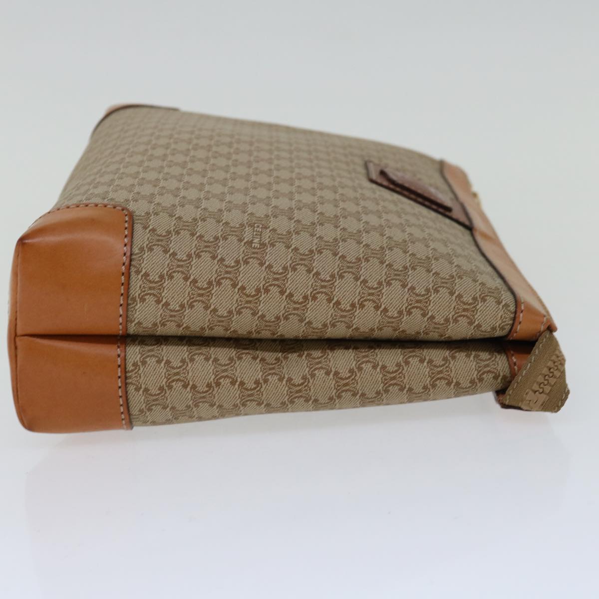 Luxury CELINE Macadam Canvas Clutch Bag Beige 13268