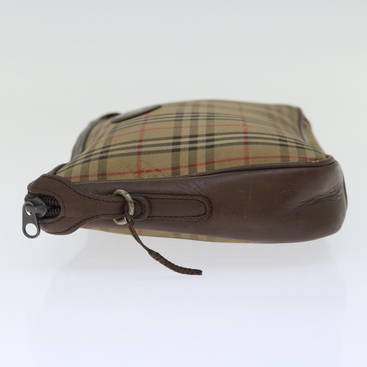 Burberry Nova Check Clutch Bag Canvas Beige Auth bs13410