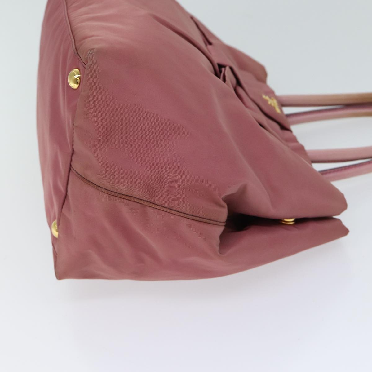 PRADA Hand Bag Nylon Pink Auth bs13566