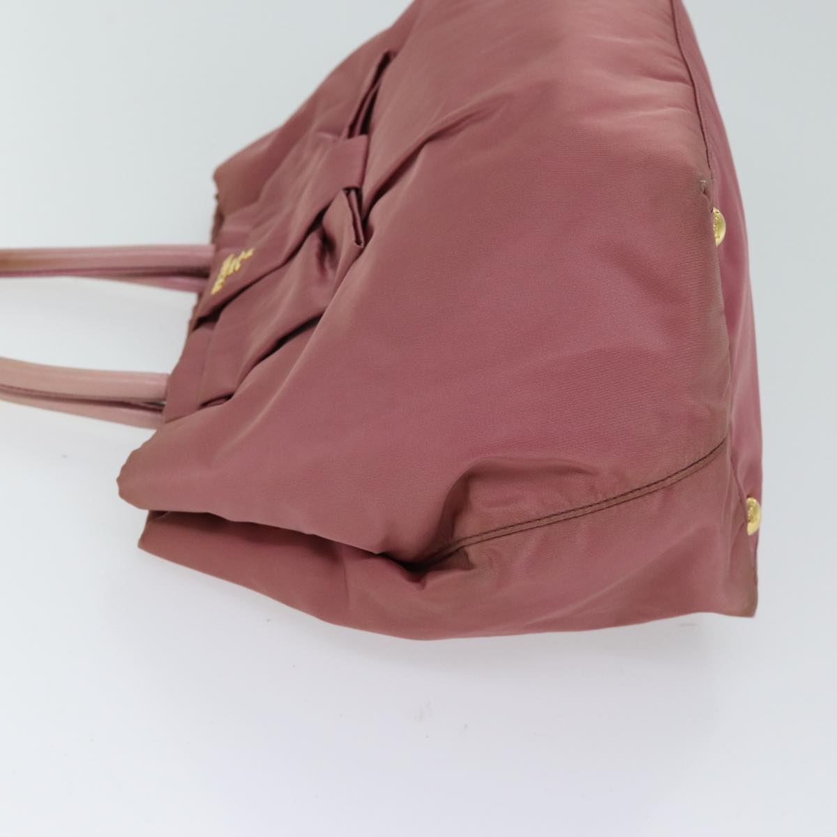 PRADA Hand Bag Nylon Pink Auth bs13566