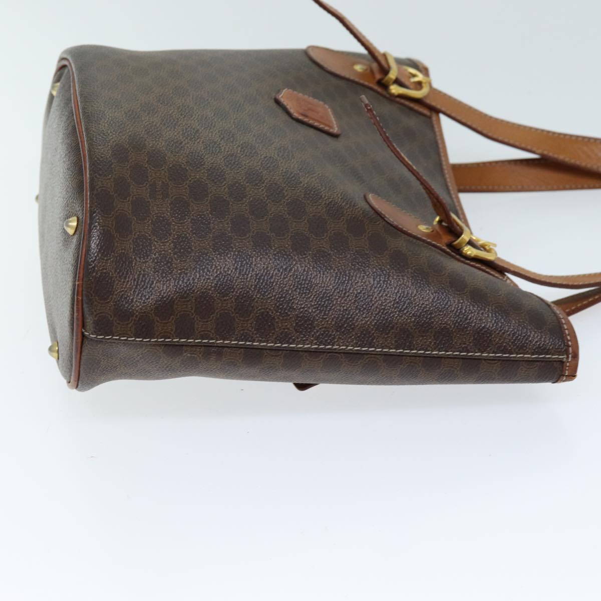 Luxury CELINE Macadam Canvas Tote Bag PVC Brown 13914