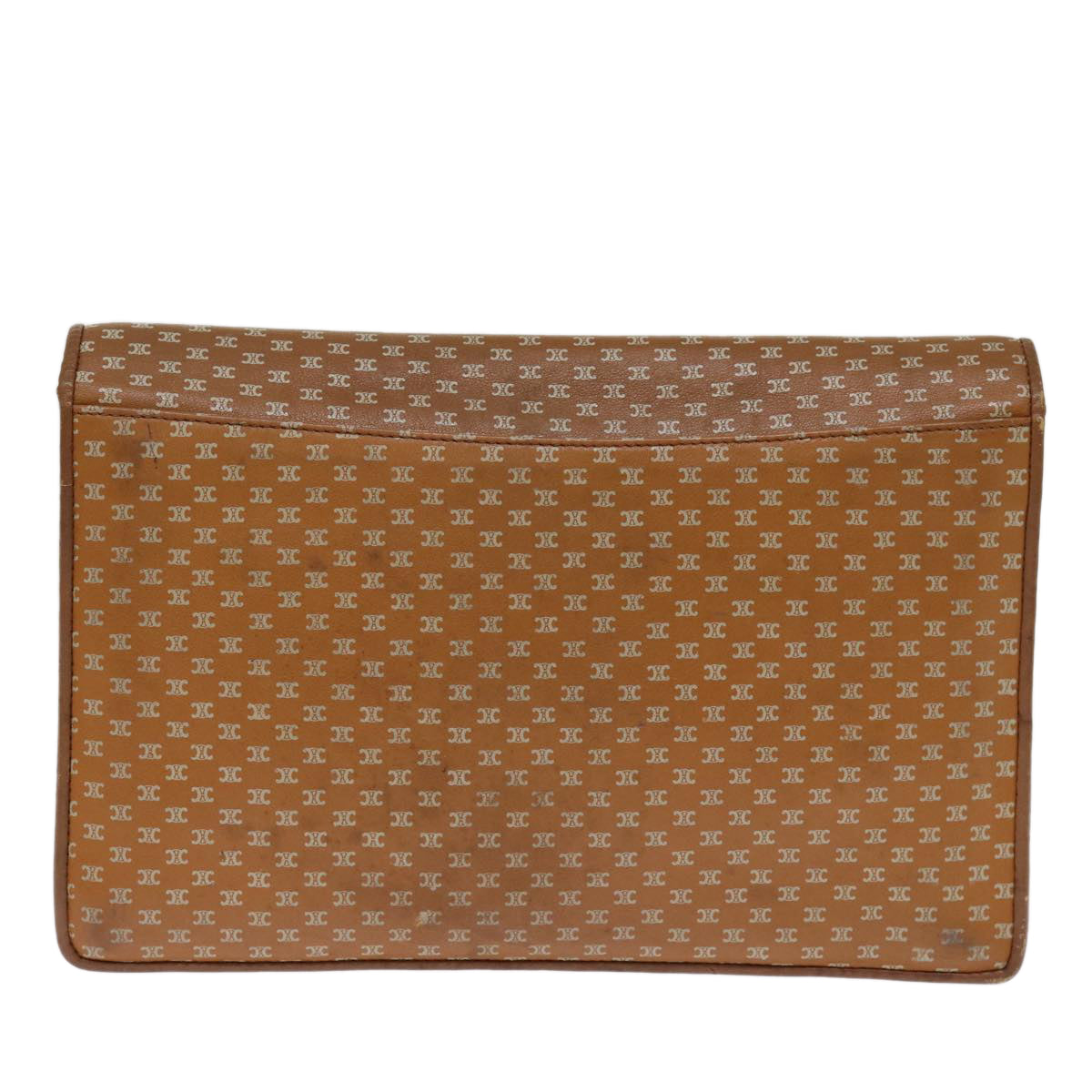 Luxury CELINE Macadam Canvas Clutch Bag Brown 14112