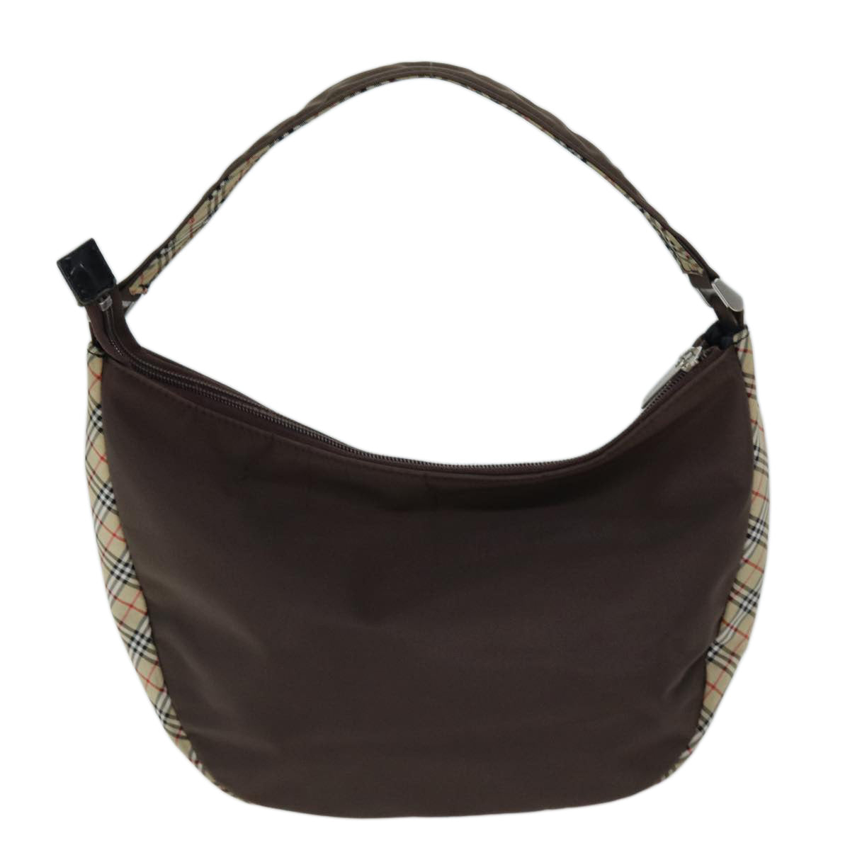 Burberry Nova Check Blue Label Shoulder Bag Nylon Beige Brown Auth bs14139