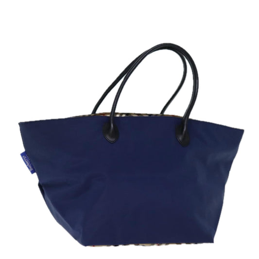 Burberry Nova Check Blue Label Tote Bag Nylon Navy Auth bs14253