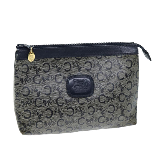 Luxury CELINE C Macadam Canvas Pouch Navy 14376