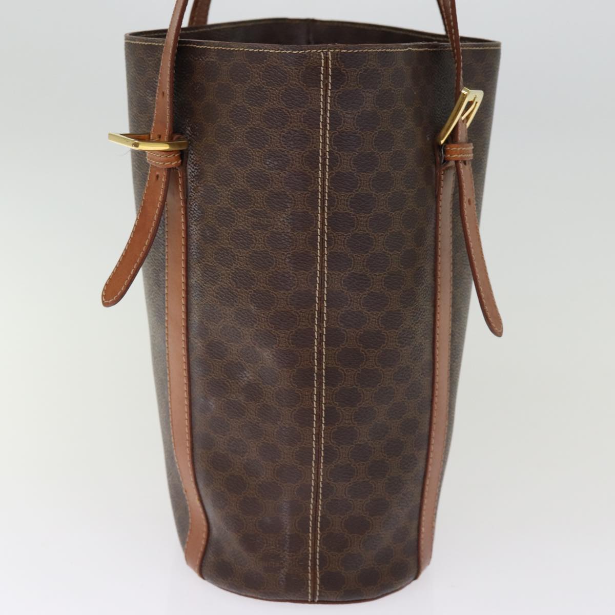 Luxury CELINE Macadam Canvas Tote Bag PVC Brown 14791