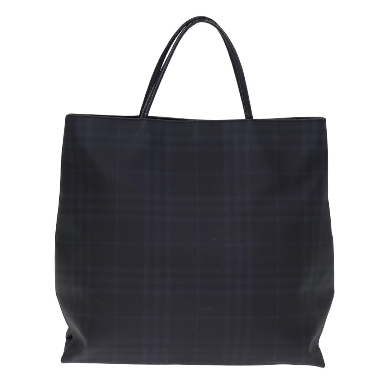 Burberry Nova Check Hand Bag Coated Canvas Black Auth bs14826