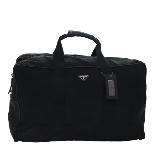 PRADA Boston Bag Enamel 2way Black Auth