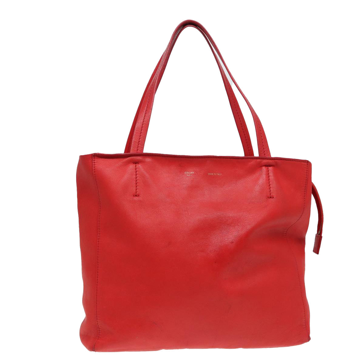 Luxury CELINE Tote Bag Leather Red 15628