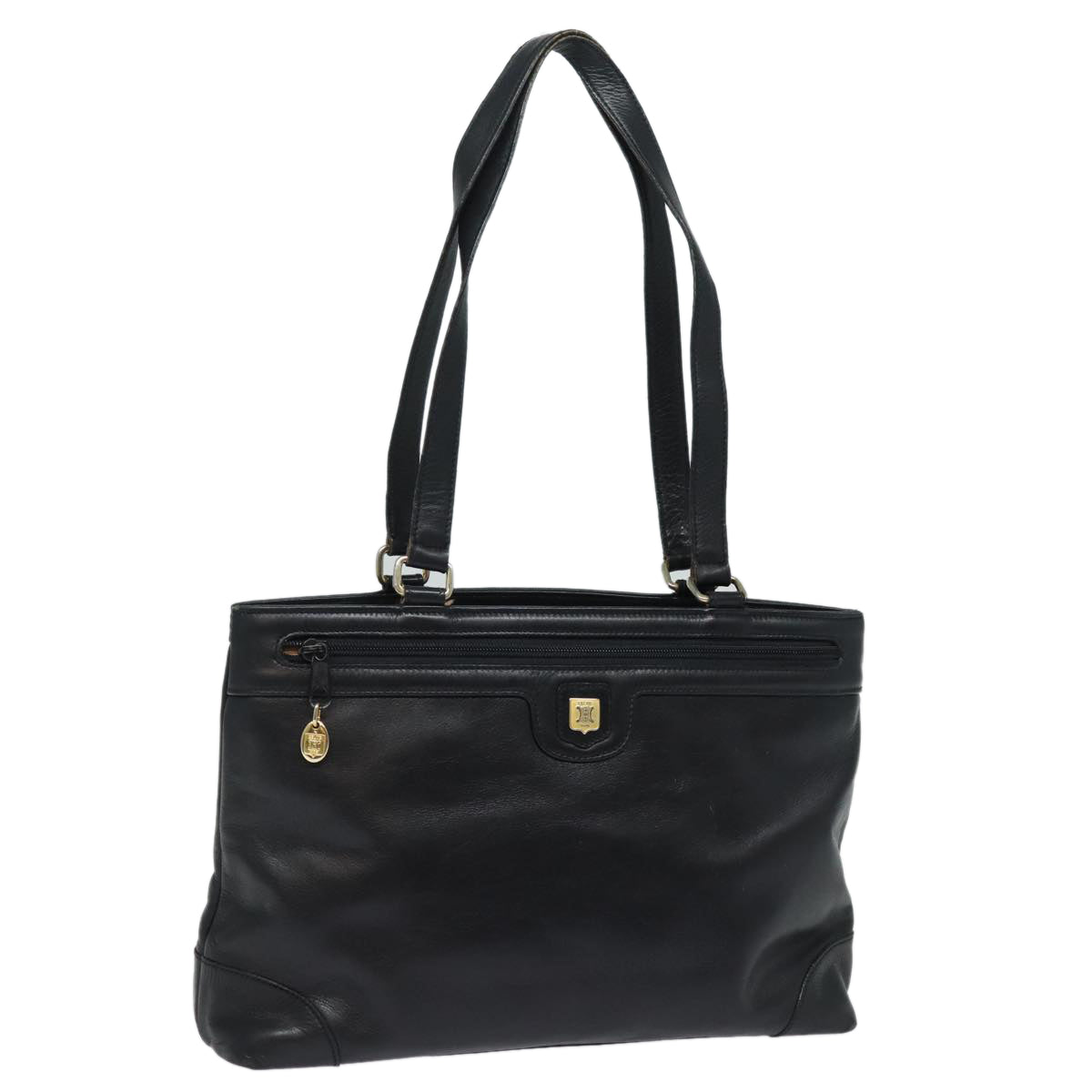 Luxury CELINE Tote Bag Leather Black 15635