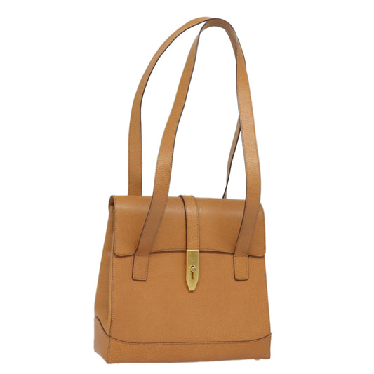 Luxury CELINE Shoulder Bag Leather Brown 15636