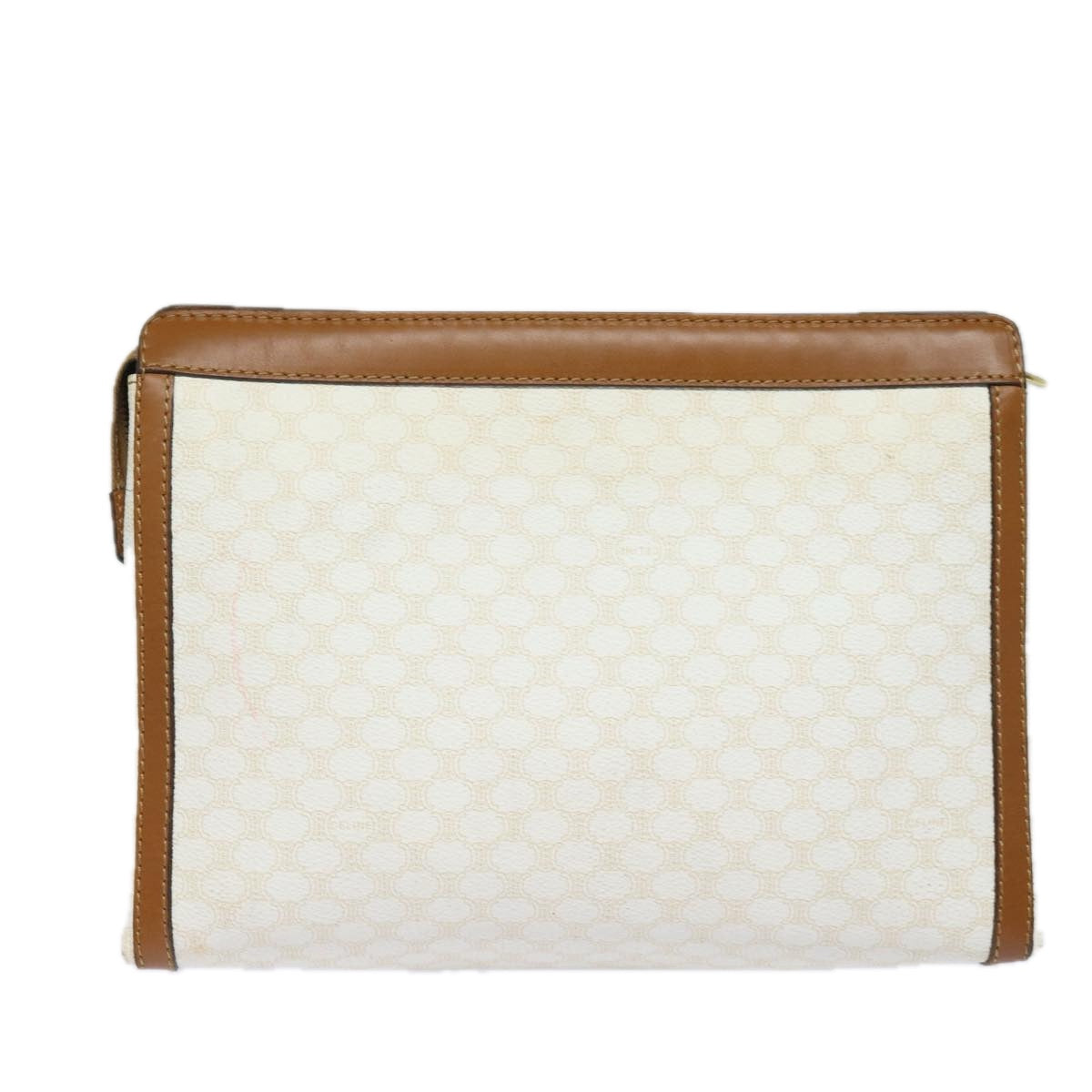 Luxury CELINE Macadam Canvas Clutch Bag PVC Leather Whe 15682
