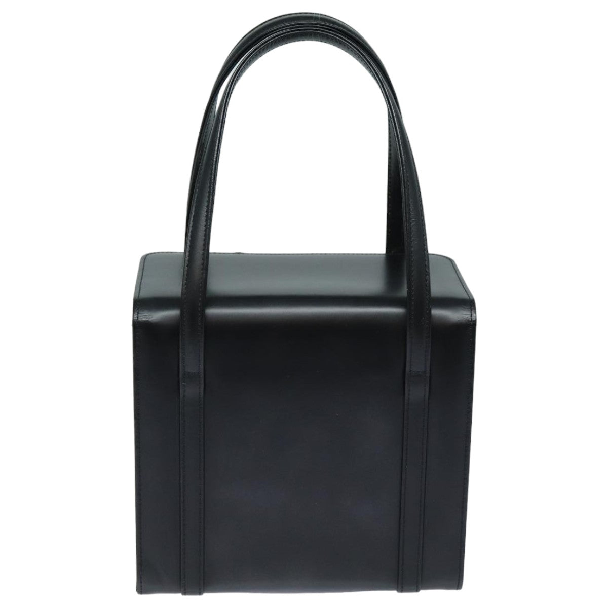 Burberry Hand Bag Leather Black Auth bs16011