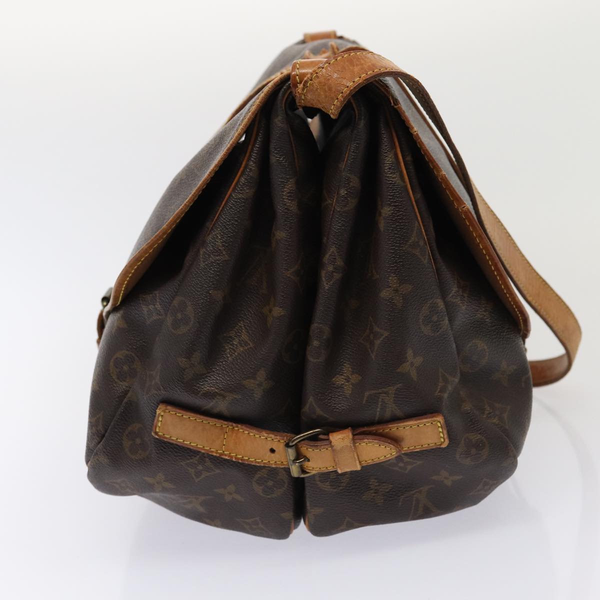 LOUIS VUITTON Monogram Saumur 35 Shoulder Bag M42254 LV Auth bs16127