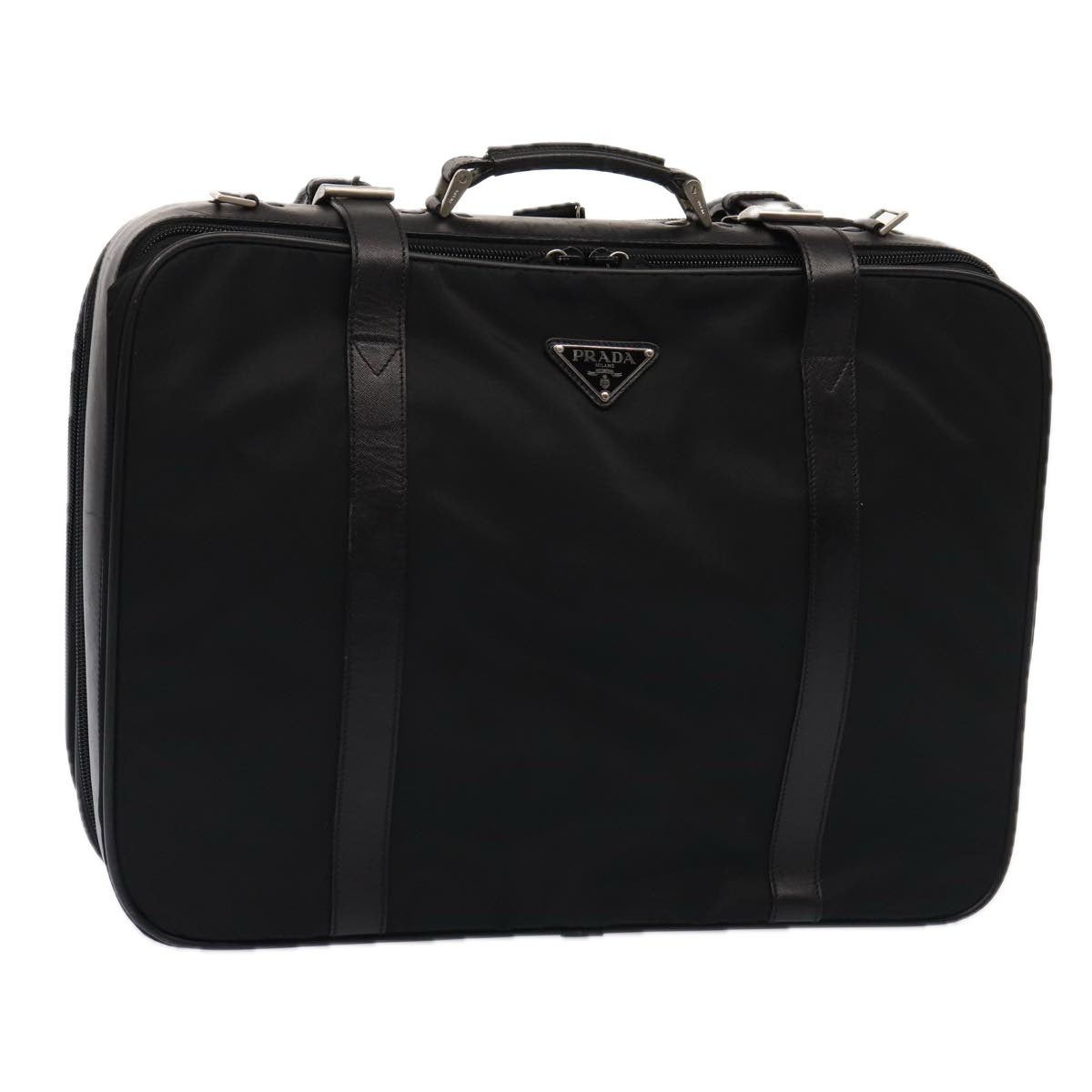 PRADA Boston Bag Nylon 2way Black Auth