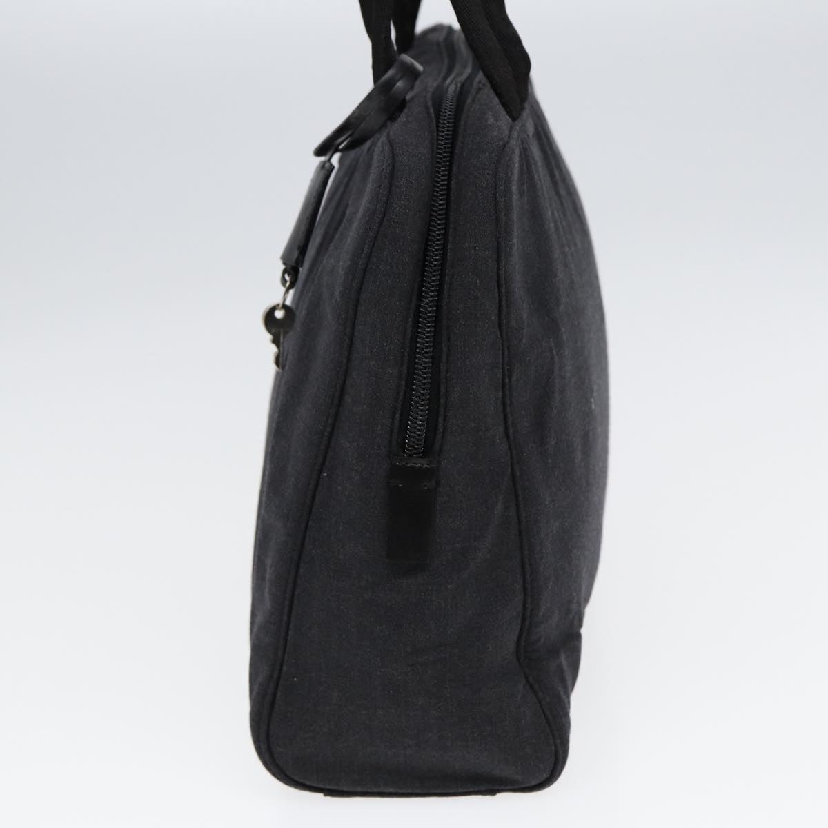 PRADA Sports Hand Bag Canvas Gray Silver Auth