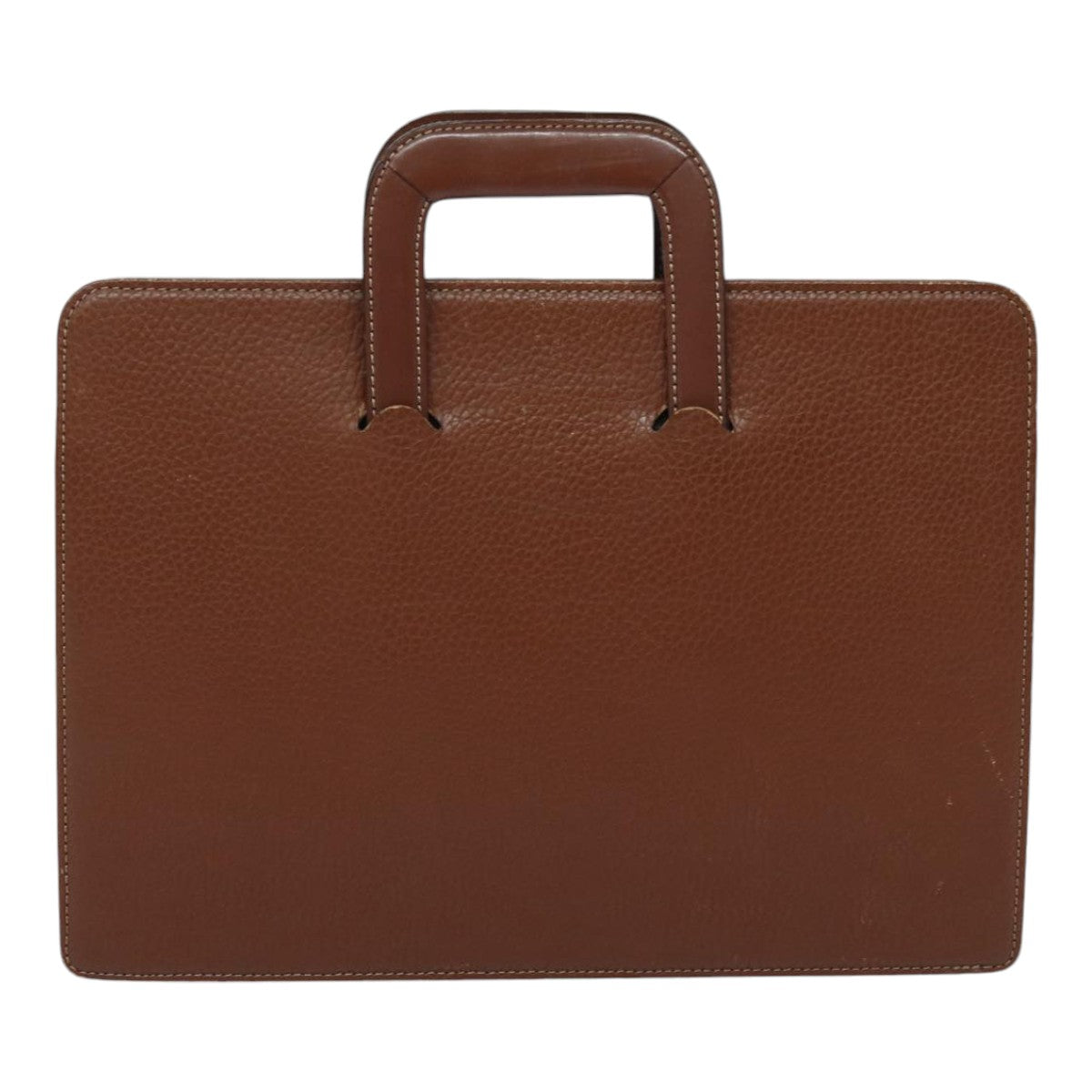 Burberry Hand Bag Leather Bordeaux Silver Auth bs16901