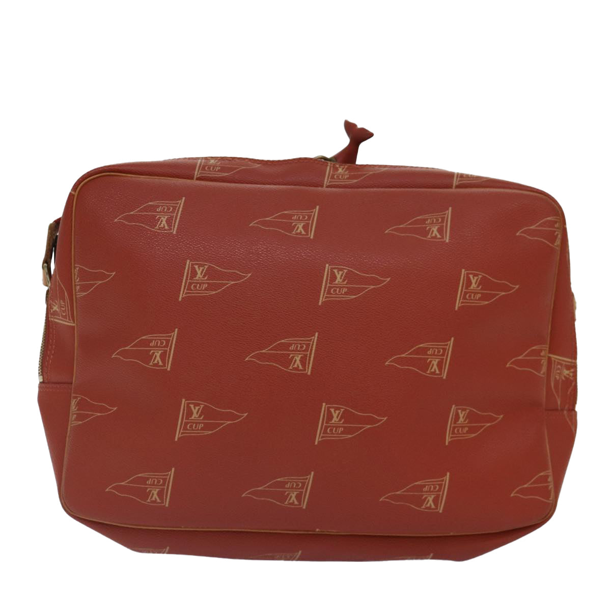 LOUIS VUITTON Cup Calvi Shoulder Bag Red Aboganie LV Auth bs16944