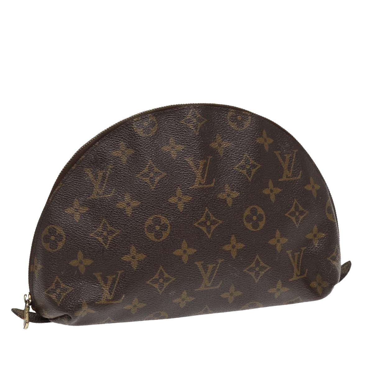 LOUIS VUITTON Monogram Trousse Demi Ronde Cosmetic Pouch LV Auth bs16953