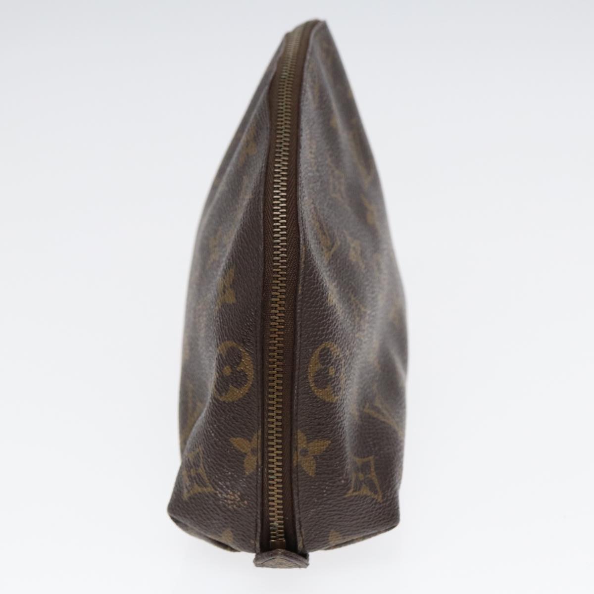 LOUIS VUITTON Monogram Trousse Demi Ronde Cosmetic Pouch LV Auth bs16953