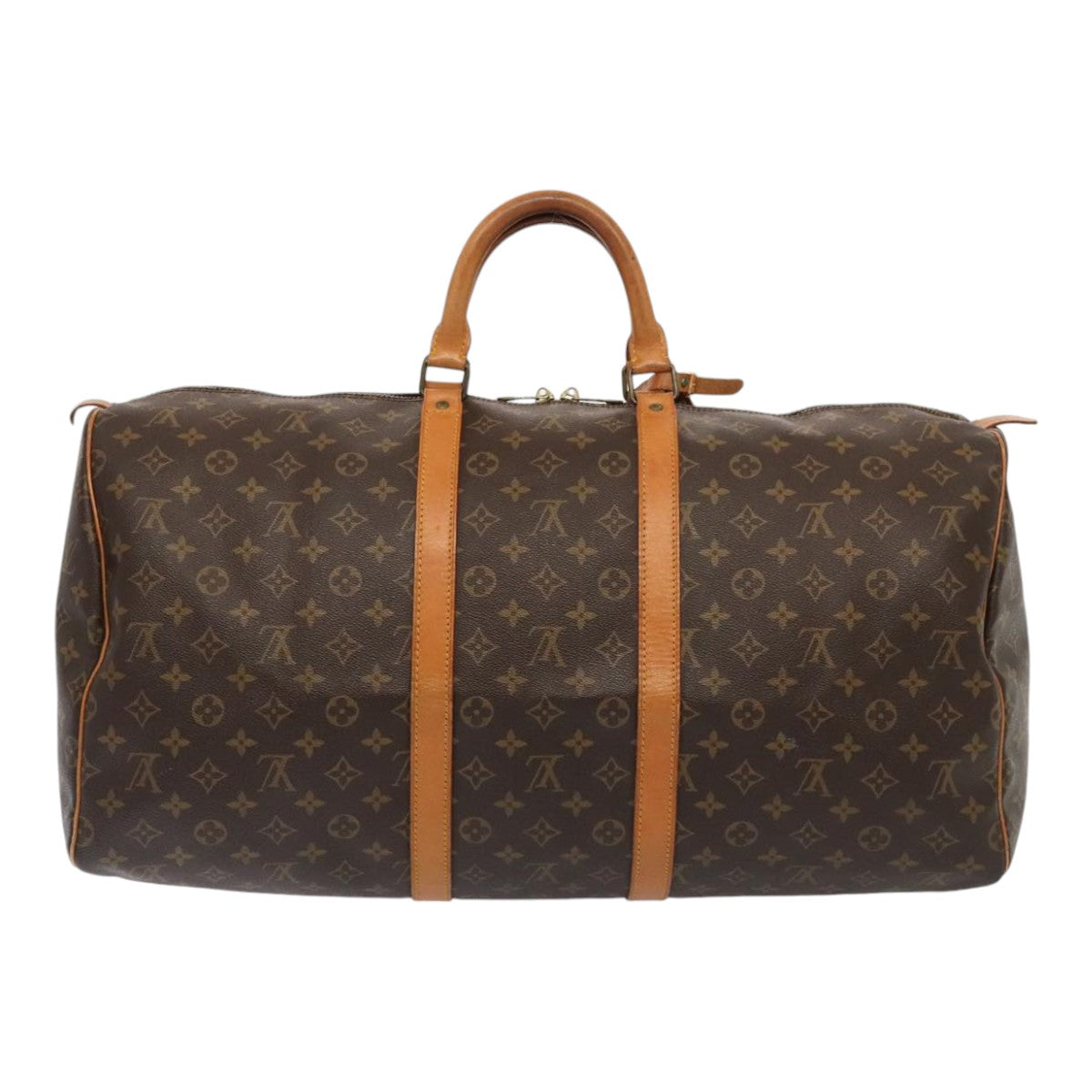 LOUIS VUITTON Monogram Keepall 55 Boston Bag M41424 LV Auth bs17135