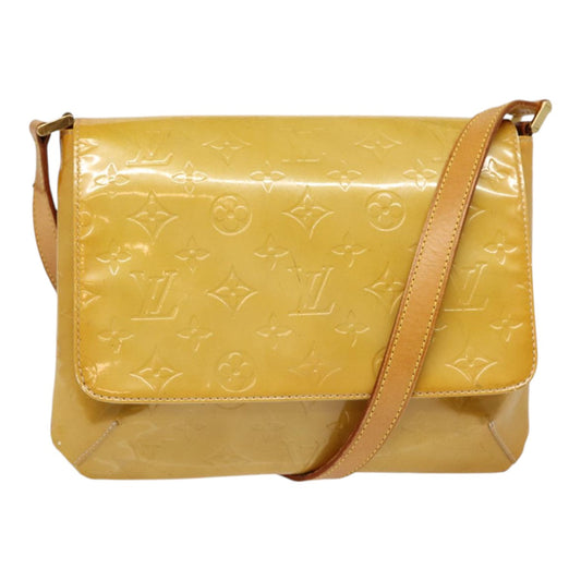 LOUIS VUITTON Monogram Vernis Thompson Street Bag Beige M91301 LV Auth bs17410