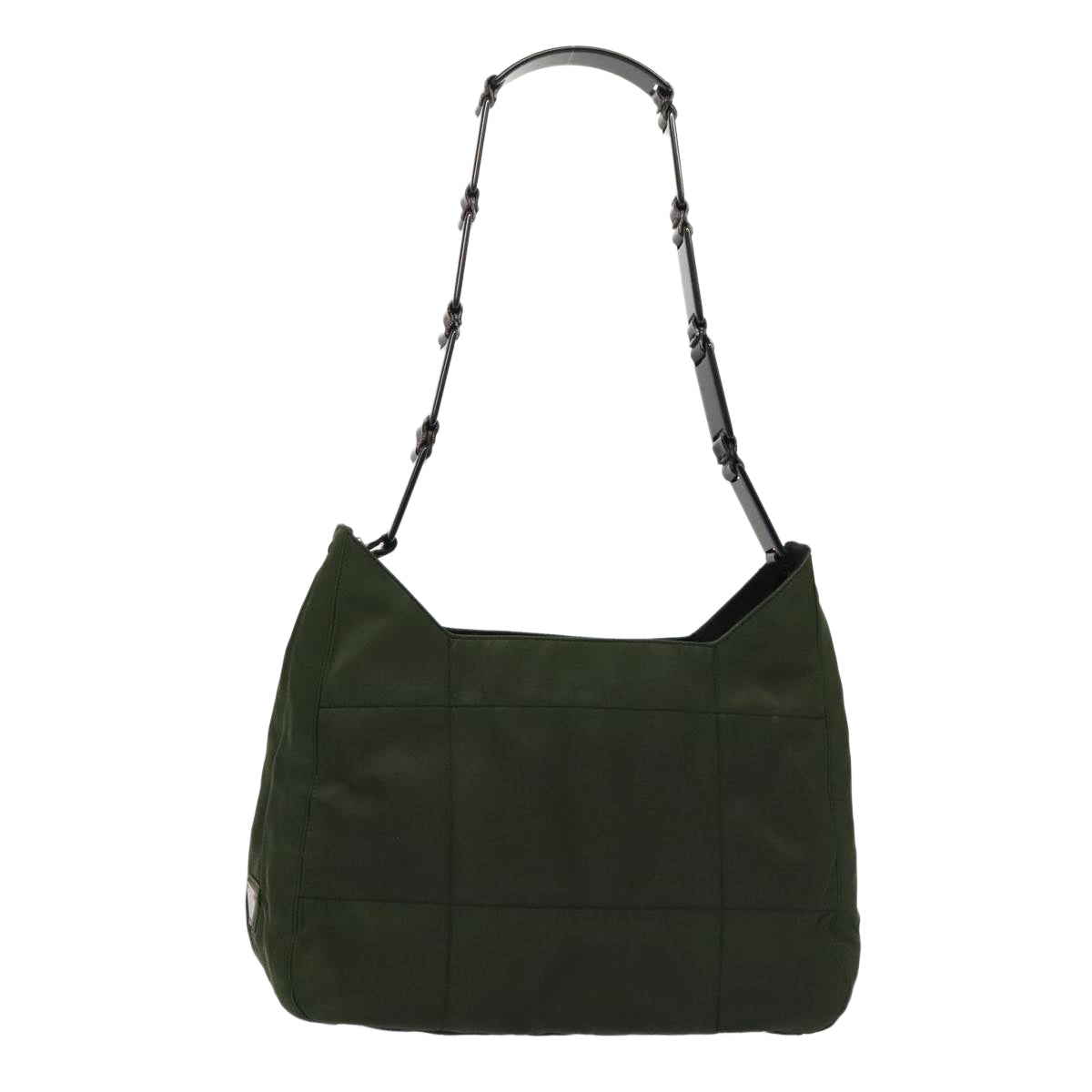 PRADA Shoulder Bag Nylon Green Black Auth