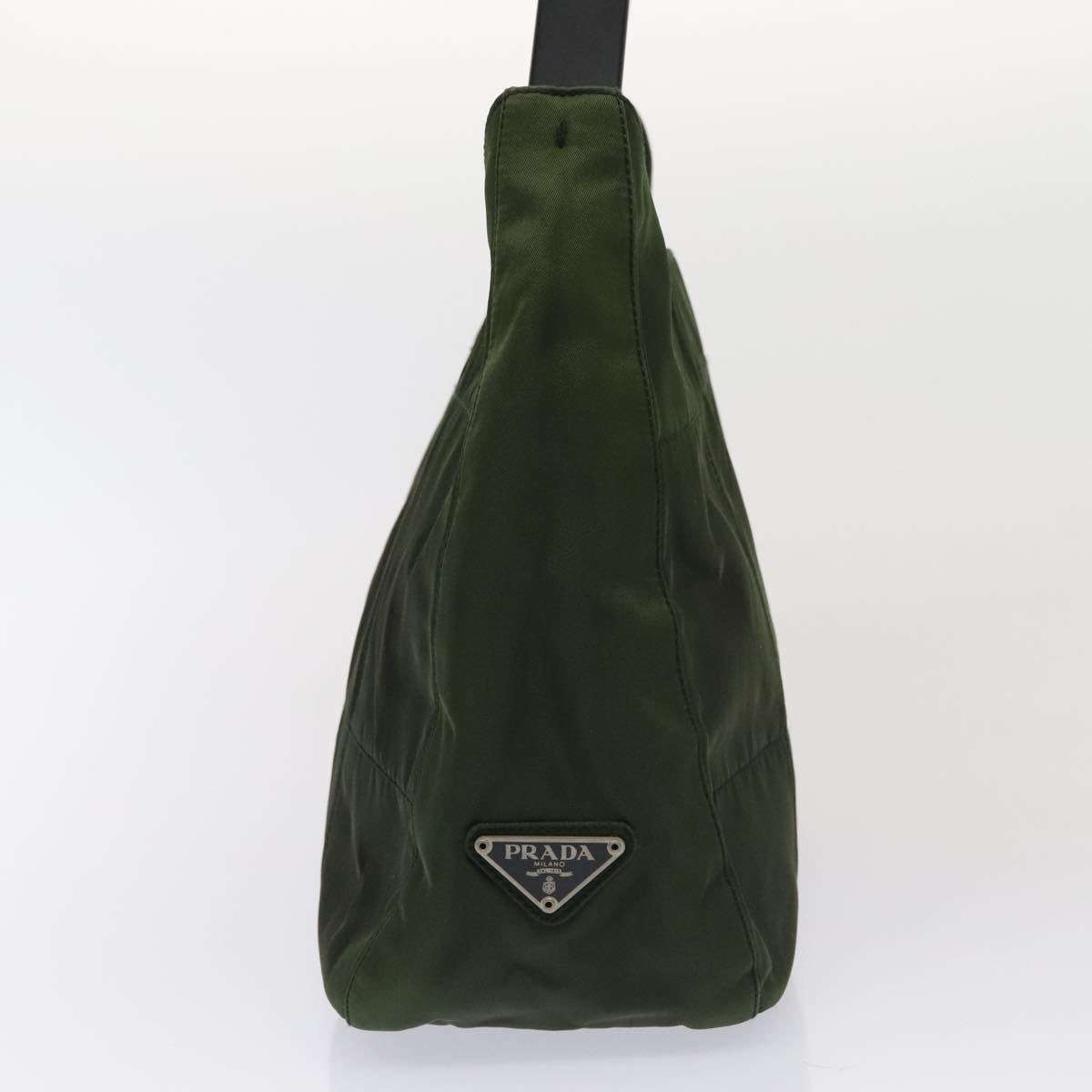 PRADA Shoulder Bag Nylon Green Black Auth