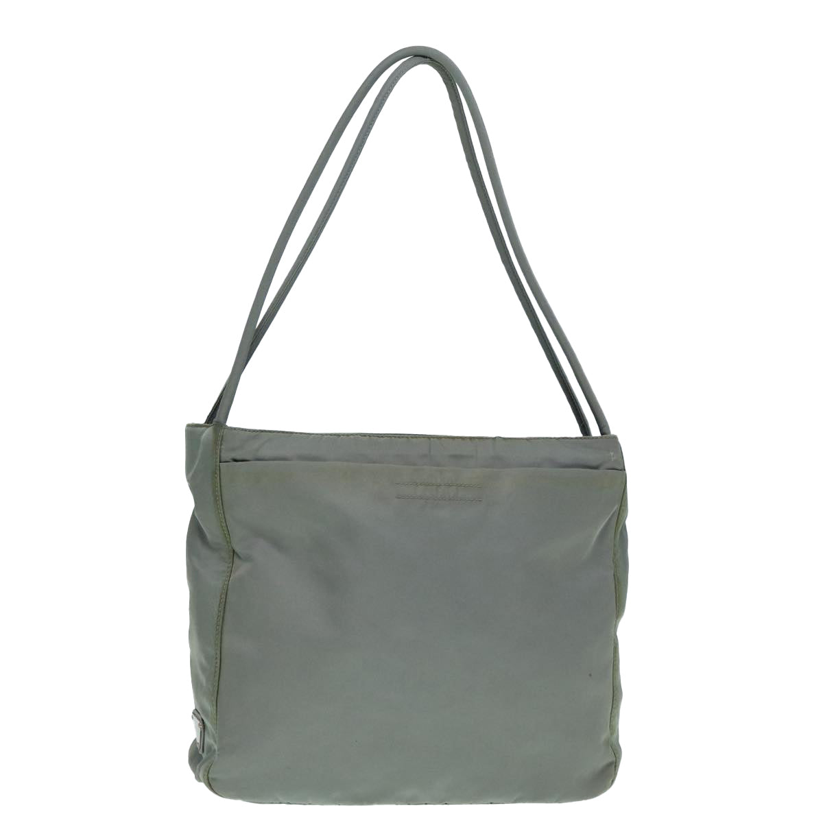PRADA Tote Bag Nylon Gray Silver Auth