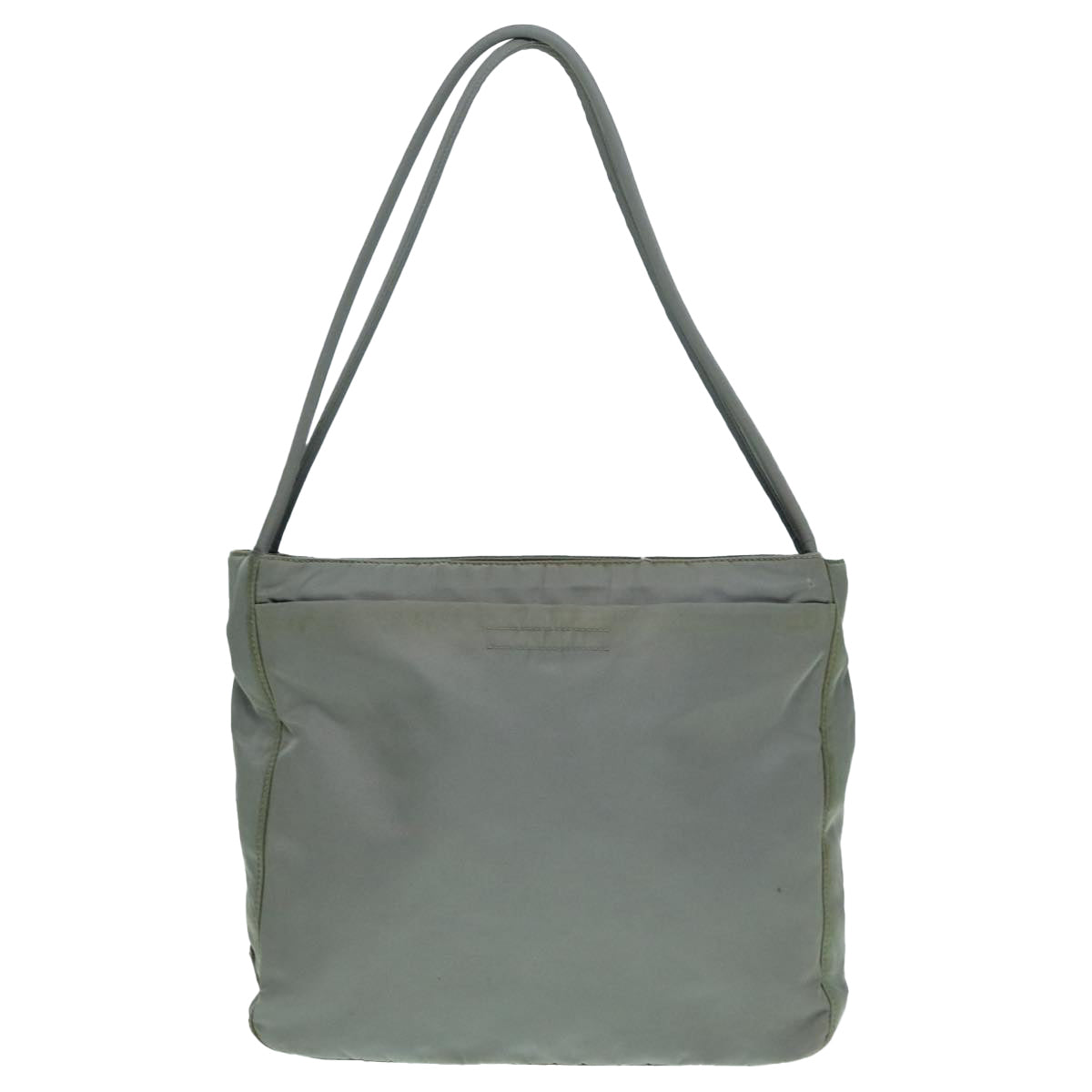 PRADA Tote Bag Nylon Gray Silver Auth
