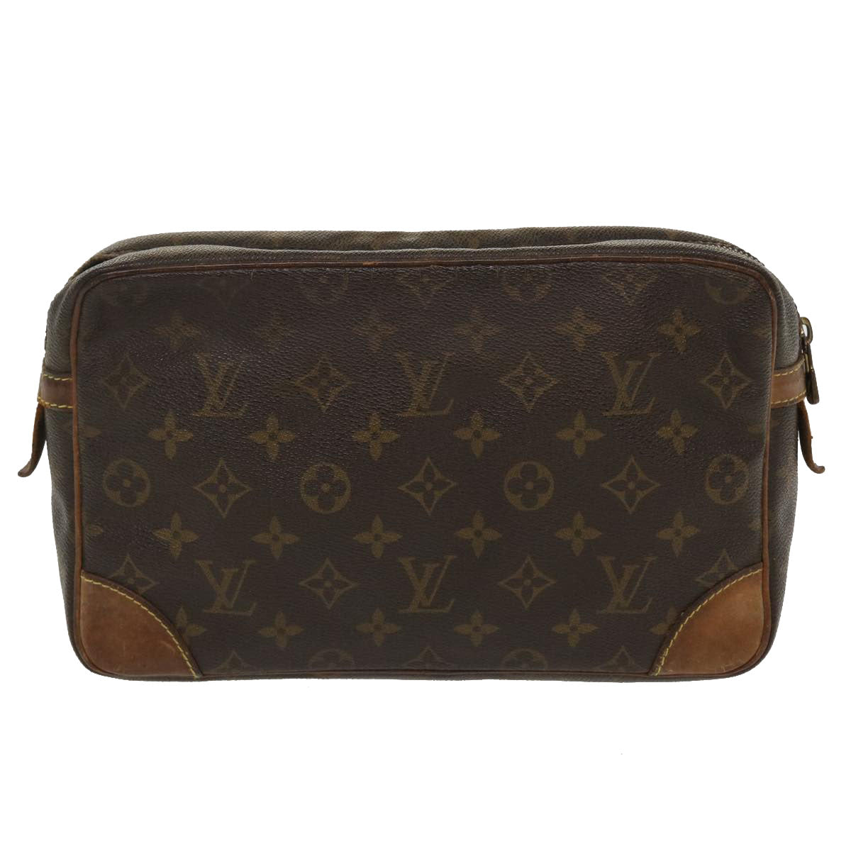 LOUIS VUITTON Monogram Compiegne 28 Clutch Bag M51845 LV Auth bs3899
