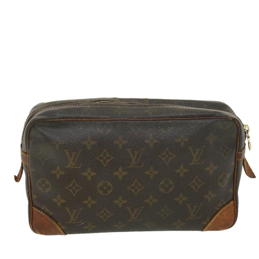 LOUIS VUITTON Monogram Compiegne 28 Clutch Bag M51845 LV Auth bs4248