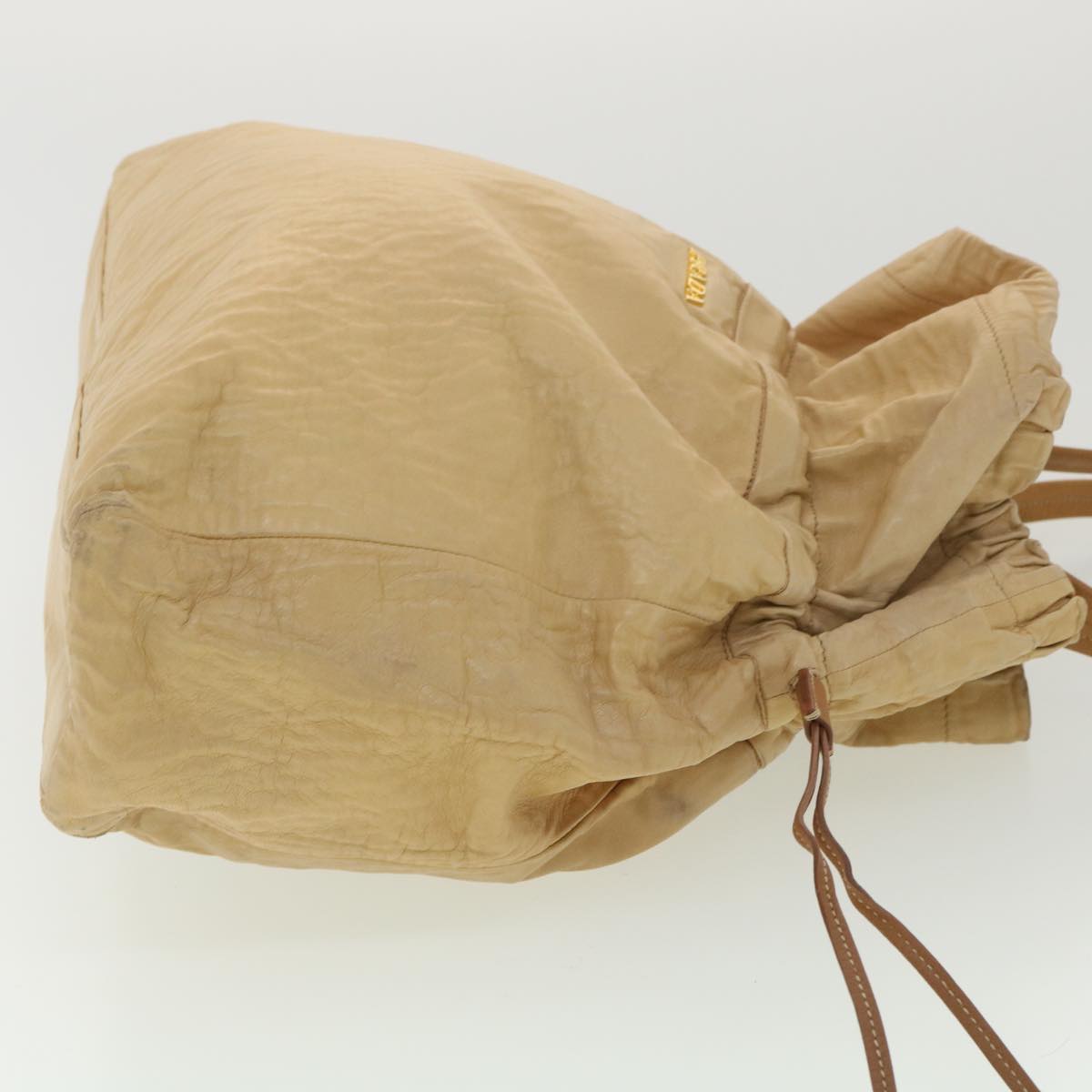 Prada Tote Bag Leather Beige
