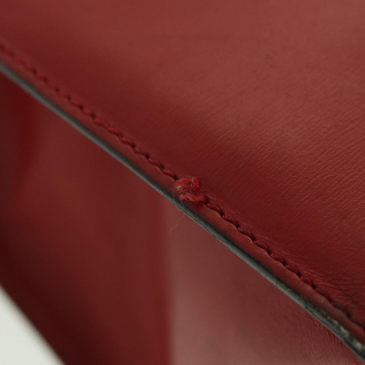Luxury CELINE Shoulder Bag Leather Red 4297