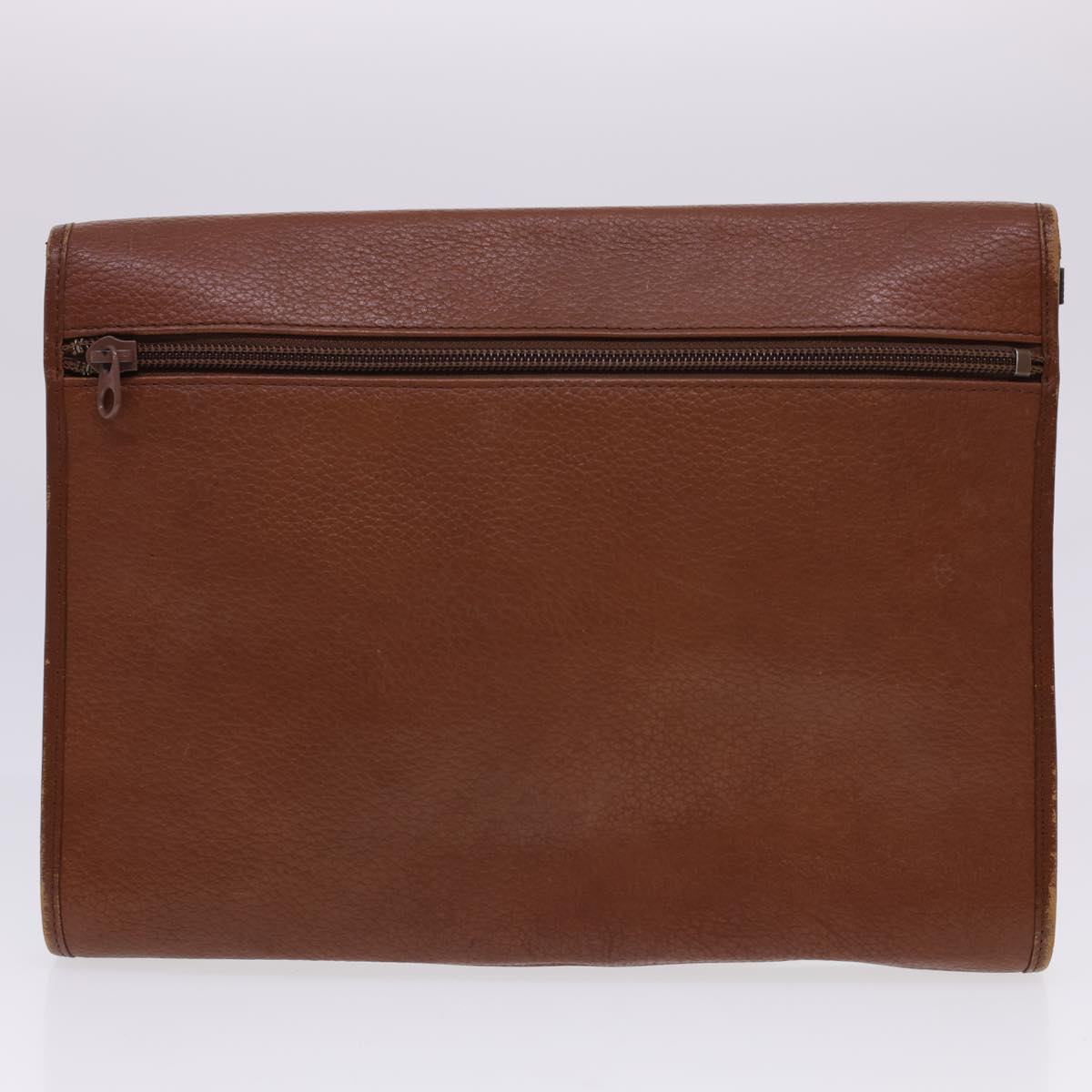 Burberry Clutch Bag Leather 2Set Brown Black Auth bs4863