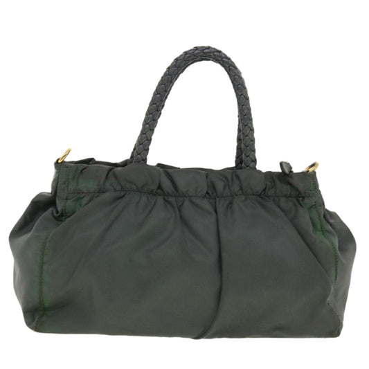 Prada Hand Bag Nylon 2way Gray