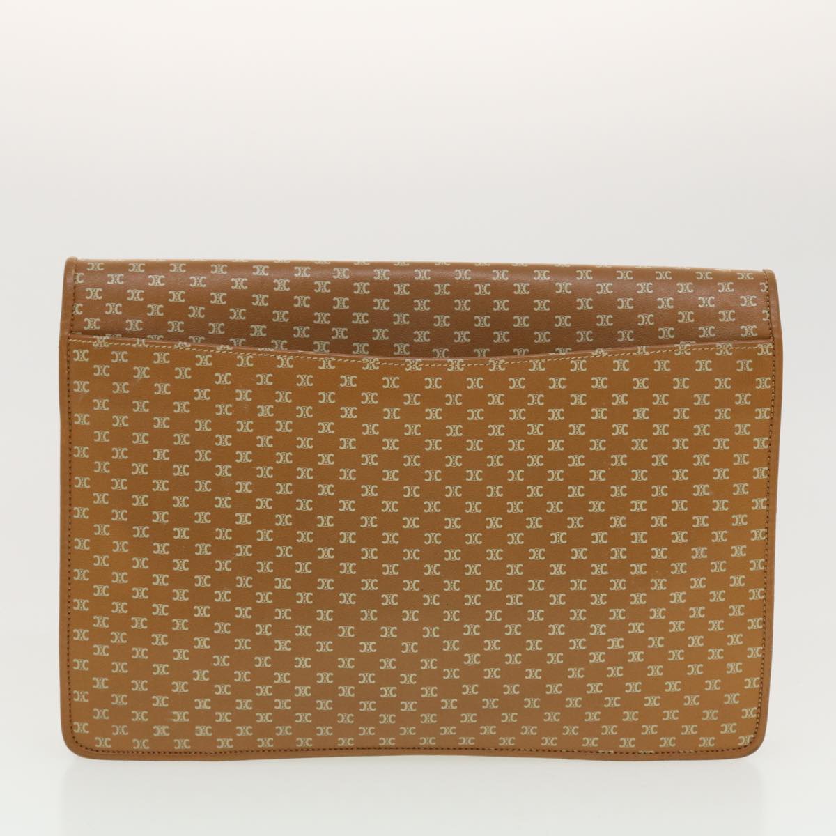 Luxury CELINE Shoulder Chain Clutch Bag Leather 2Set Brown Whe 5313
