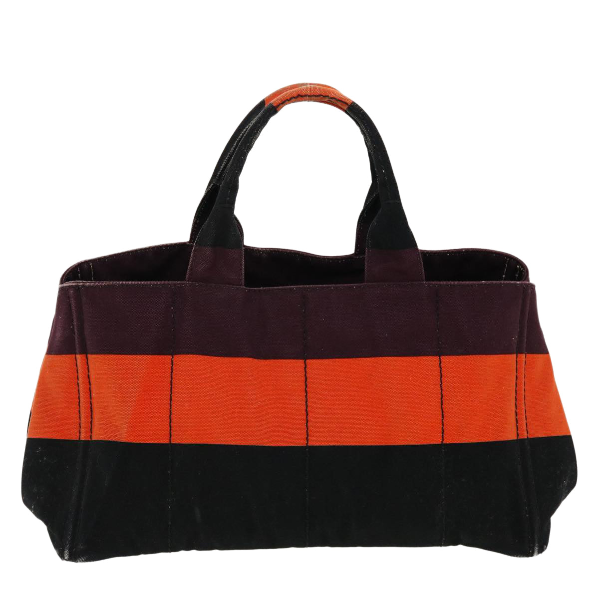 PRADA Kanapa MM Hand Bag Canvas Orange Auth