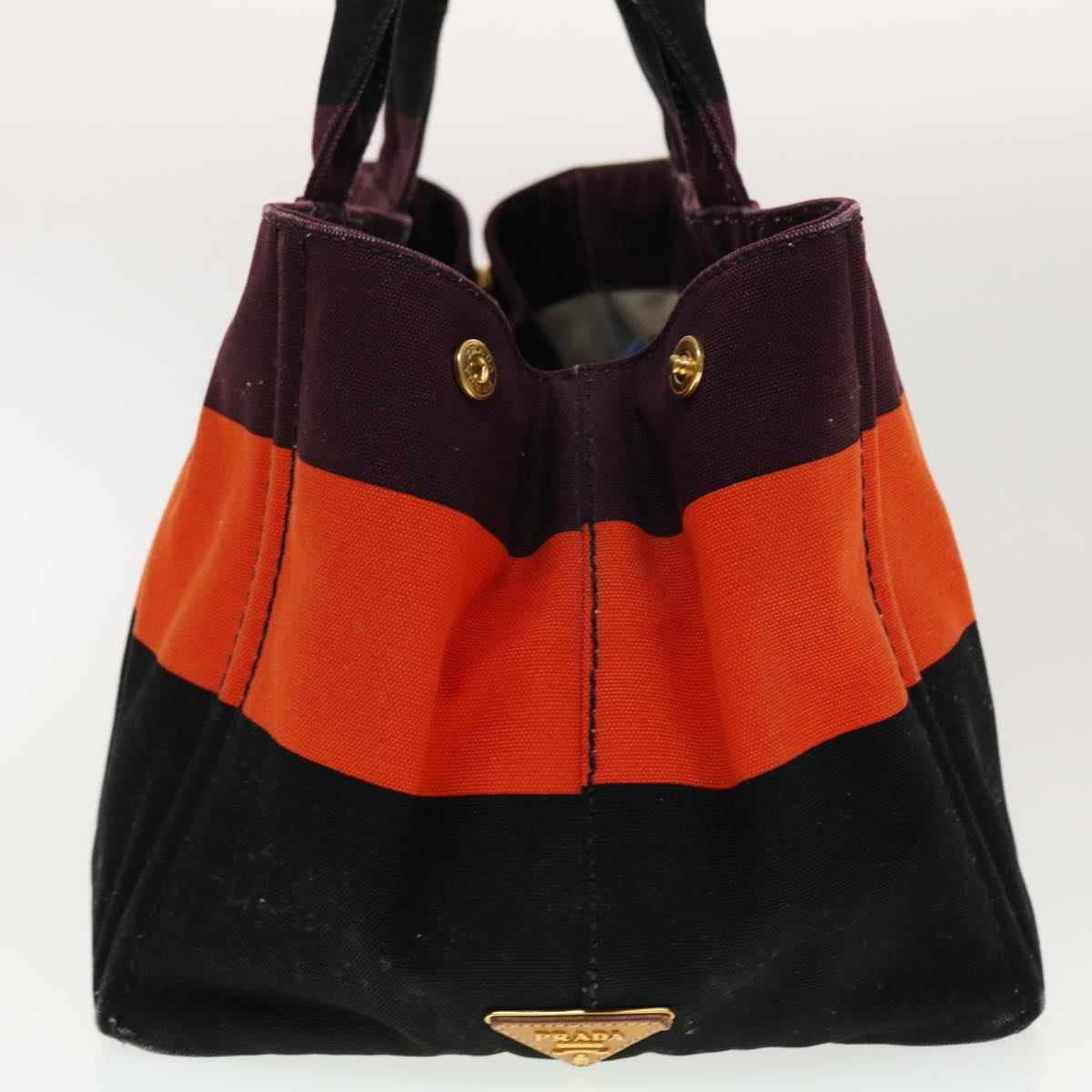 PRADA Kanapa MM Hand Bag Canvas Orange Auth