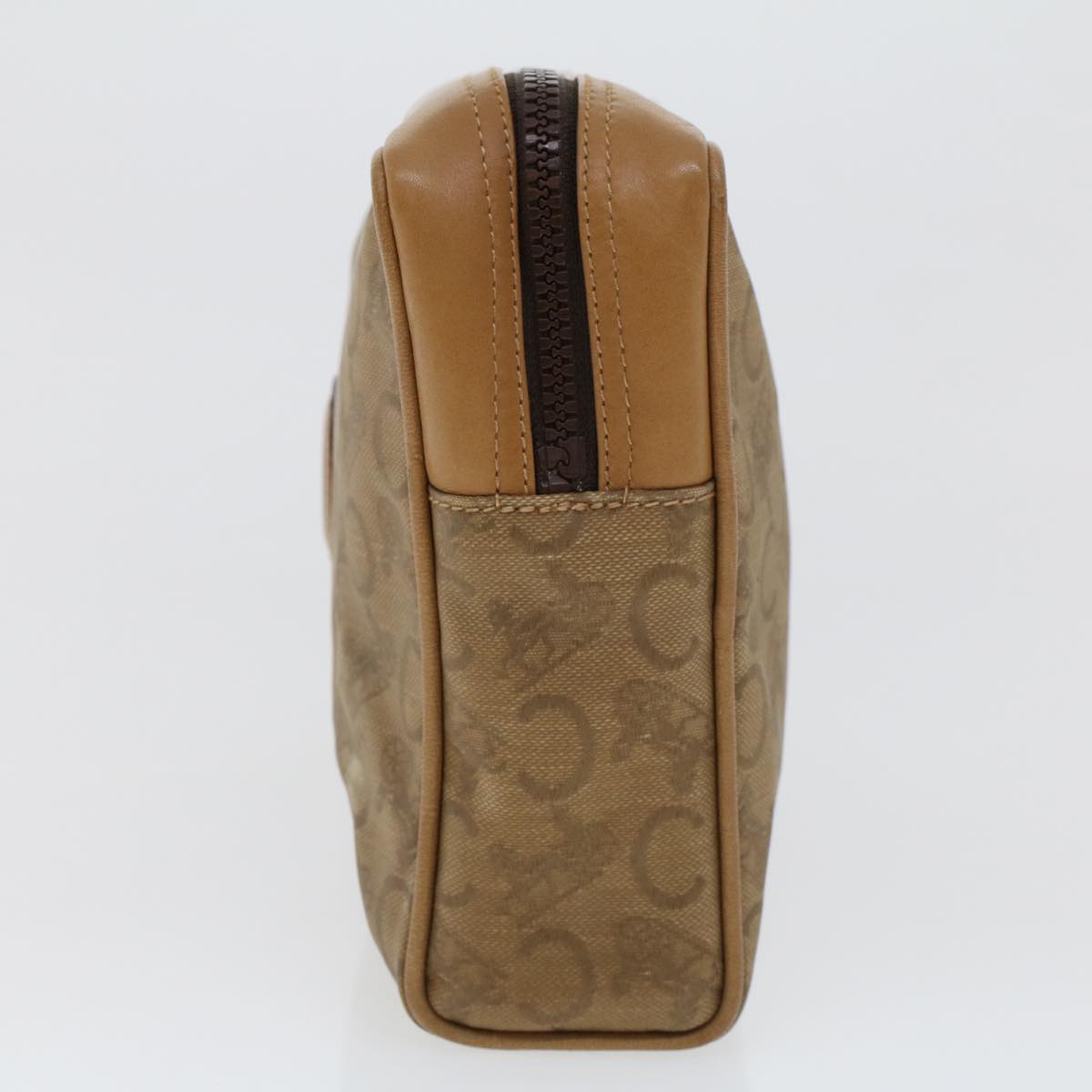 Luxury CELINE C Macadam Canvas Clutch Bag Beige 5459