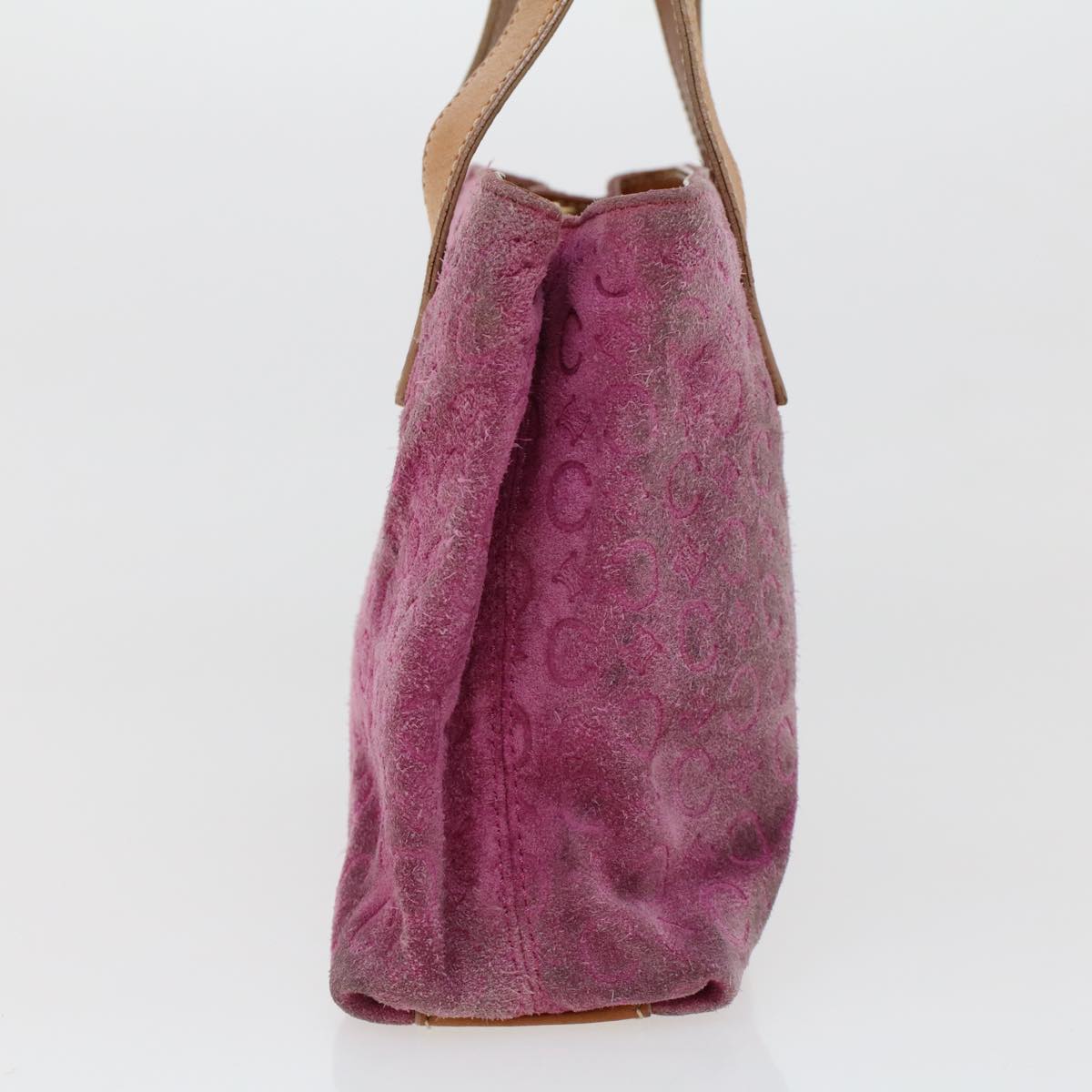 Luxury CELINE C Macadam Canvas Hand Bag Pink 5460