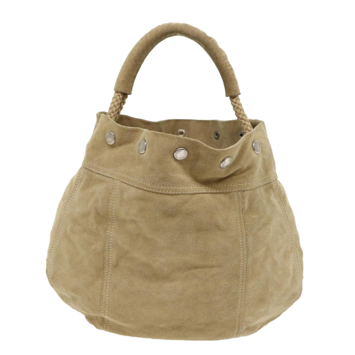 Prada Shoulder Bag Suede Beige