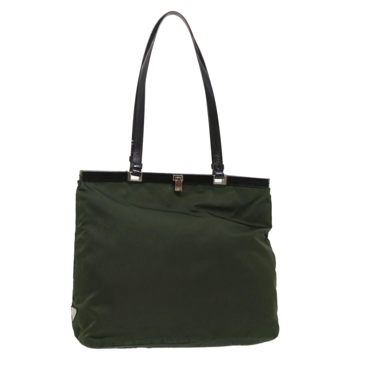 Prada Shoulder Bag Nylon Leather Green