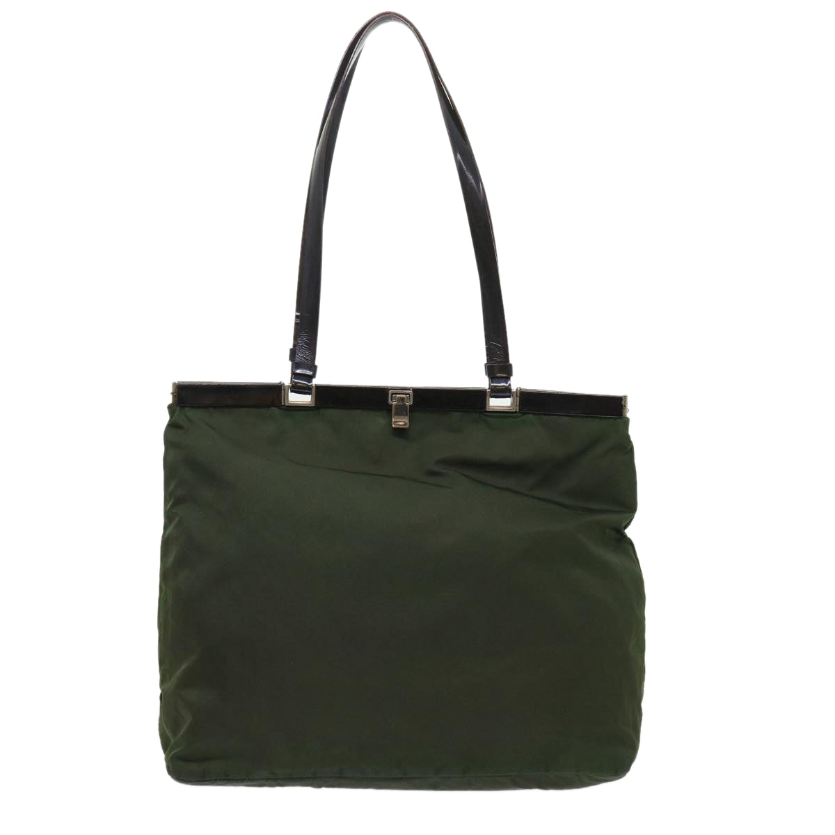 Prada Shoulder Bag Nylon Leather Green