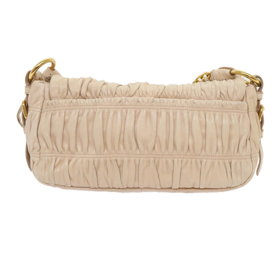 Prada Chain Shoulder Bag Leather Pink