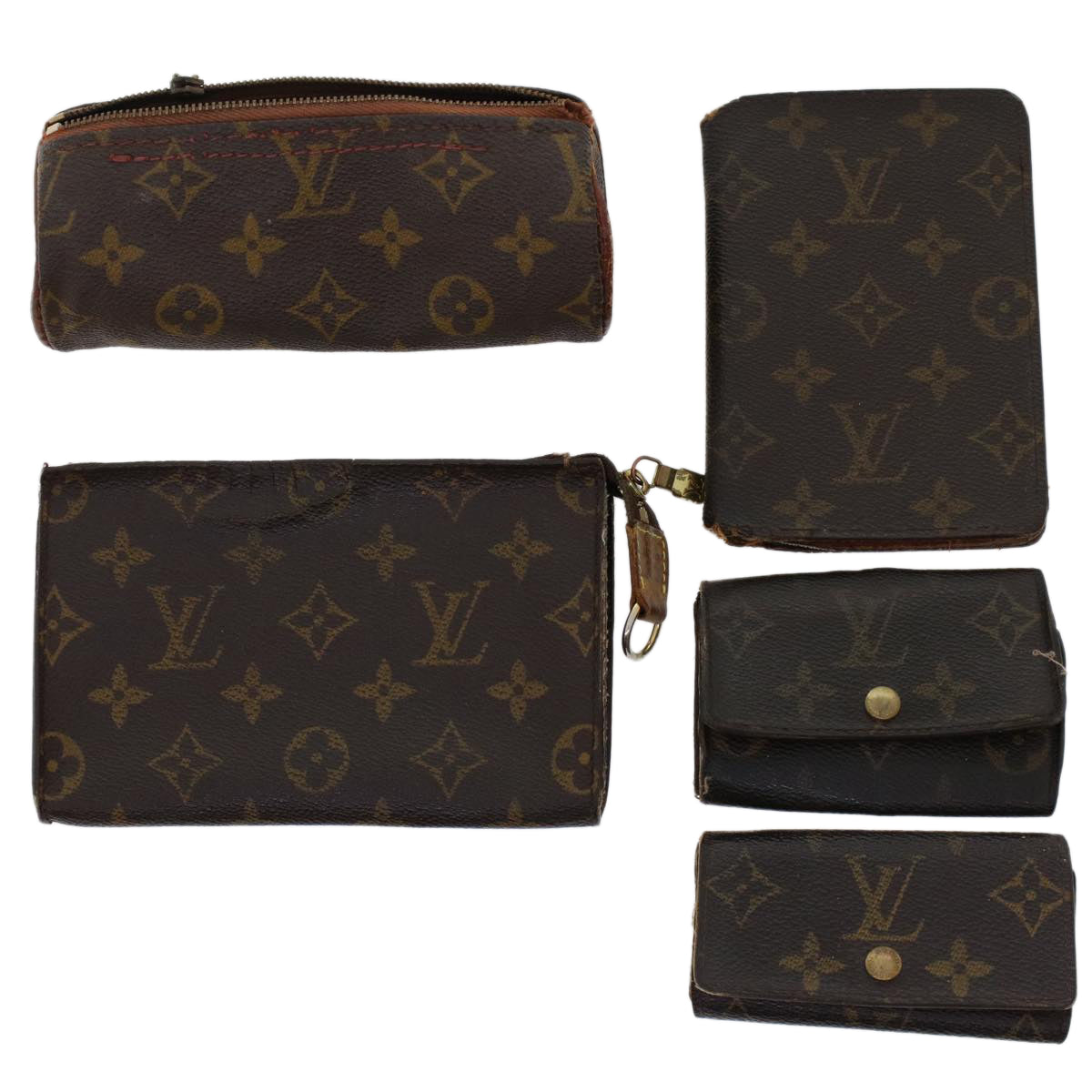 LOUIS VUITTON Monogram Wallet Pouch 5Set LV bs6831
