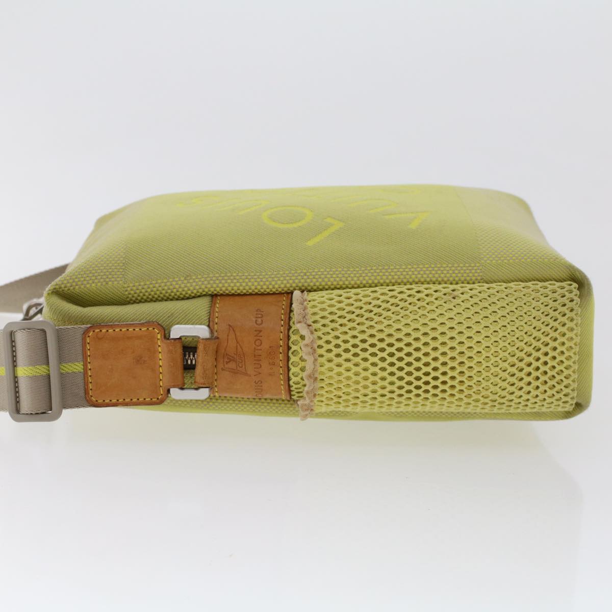 LOUIS VUITTON Damier Geant Weatherly Shoulder Bag Yellow LV Auth bs6902