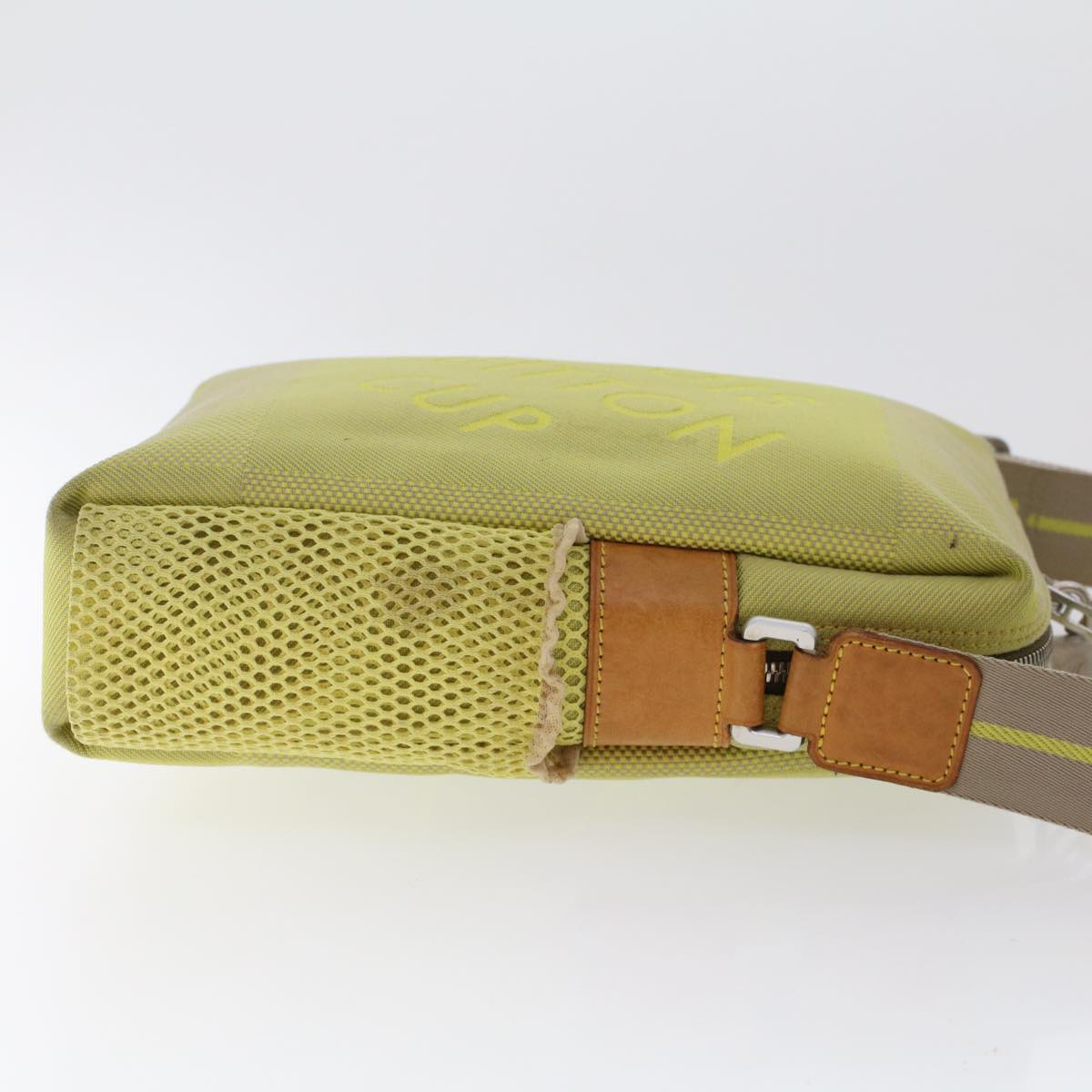 LOUIS VUITTON Damier Geant Weatherly Shoulder Bag Yellow LV Auth bs6902