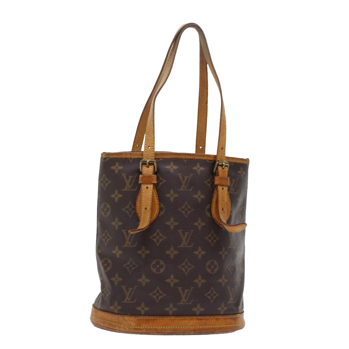 LOUIS VUITTON Monogram Bucket PM Shoulder Bag M42238 LV Auth bs6909