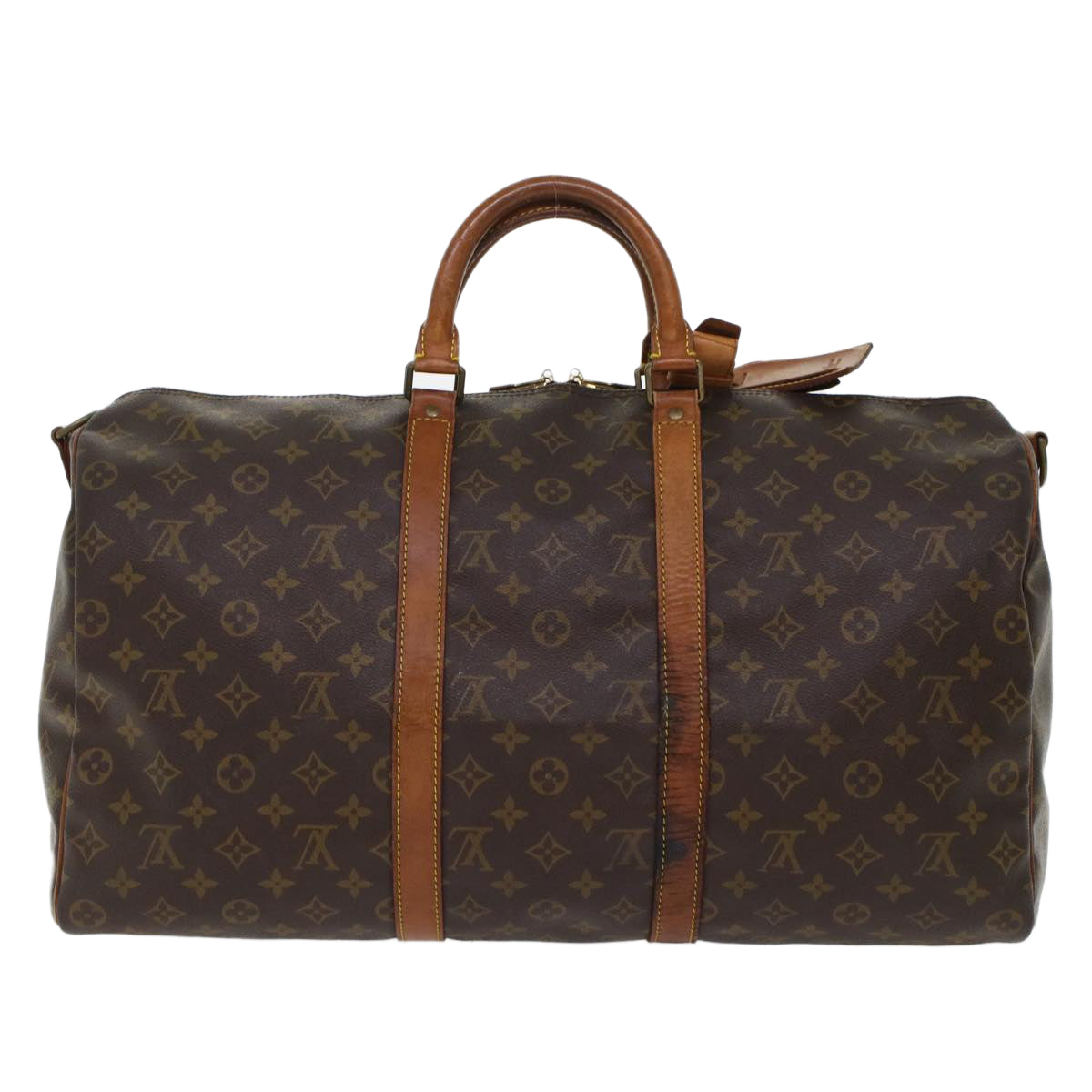 LOUIS VUITTON Monogram Keepall Bandouliere 50 Boston Bag LV Auth bs7041